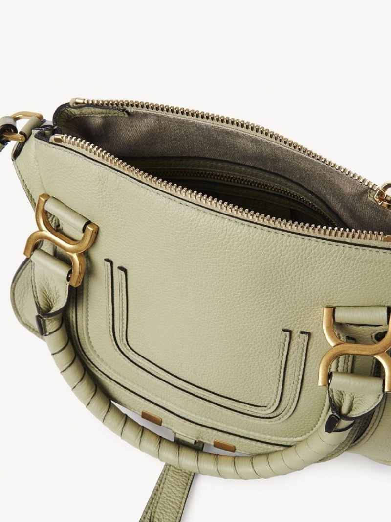 Chloe Marcie Small Double Carry Crossbody Bags FADED GREEN | CHE-SR13554