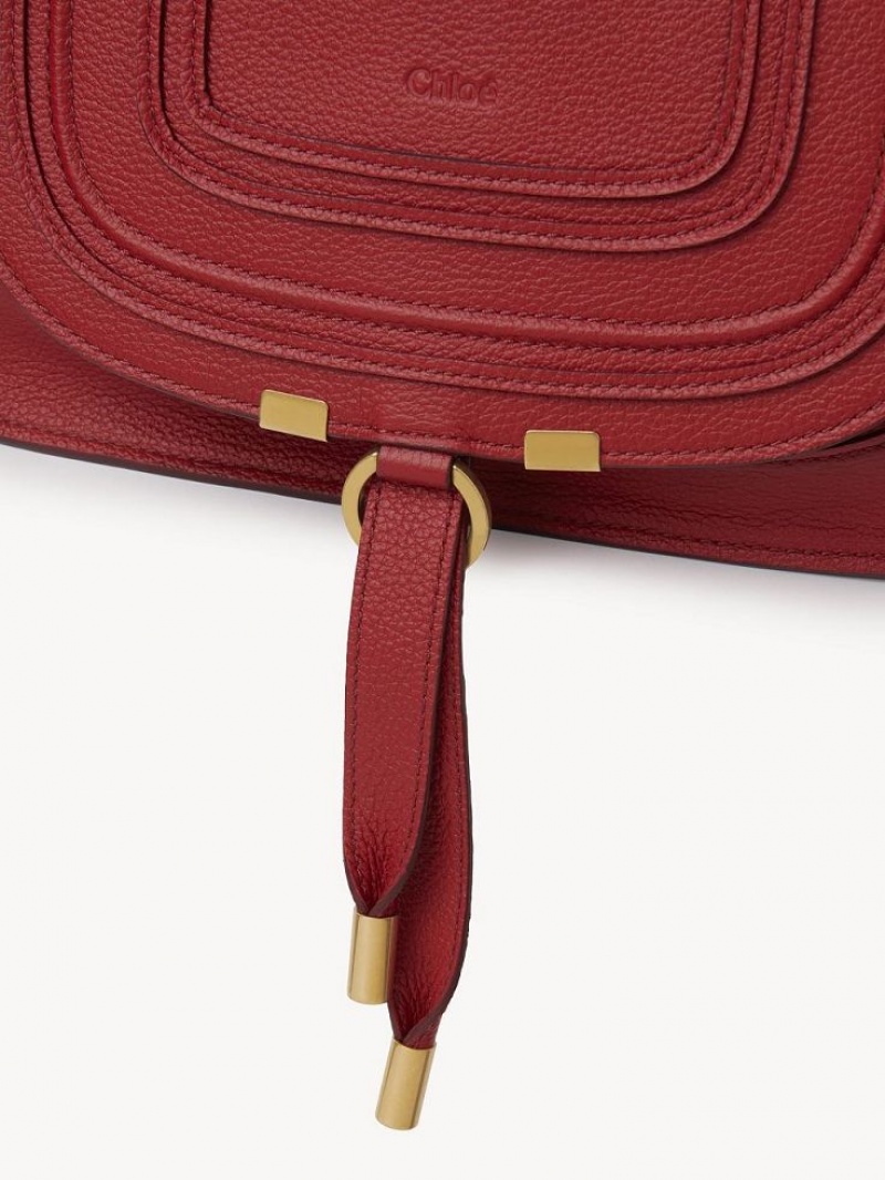 Chloe Marcie Small Double Carry Crossbody Bags REDDISH PINK | CHE-SR13584