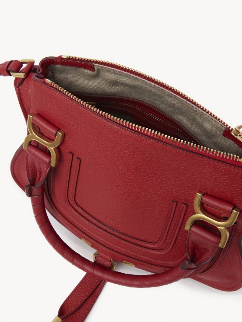 Chloe Marcie Small Double Carry Crossbody Bags REDDISH PINK | CHE-SR13584