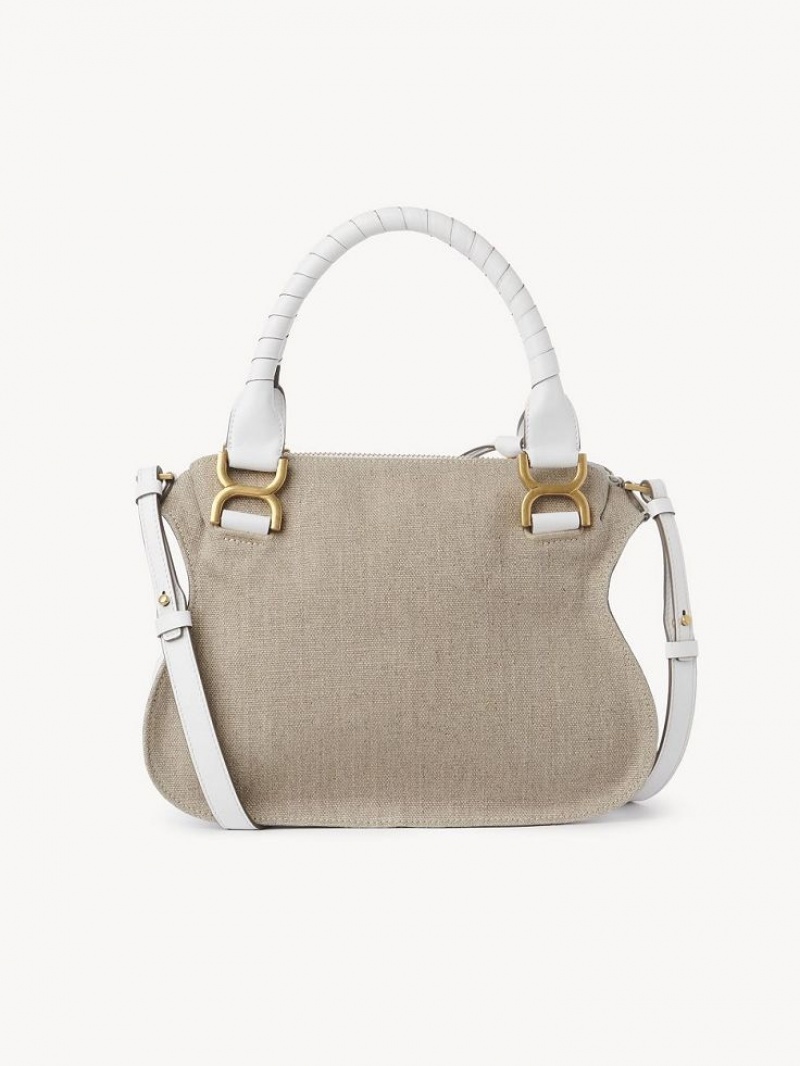 Chloe Marcie Small Double Carry Crossbody Bags White | CHE-SR13595