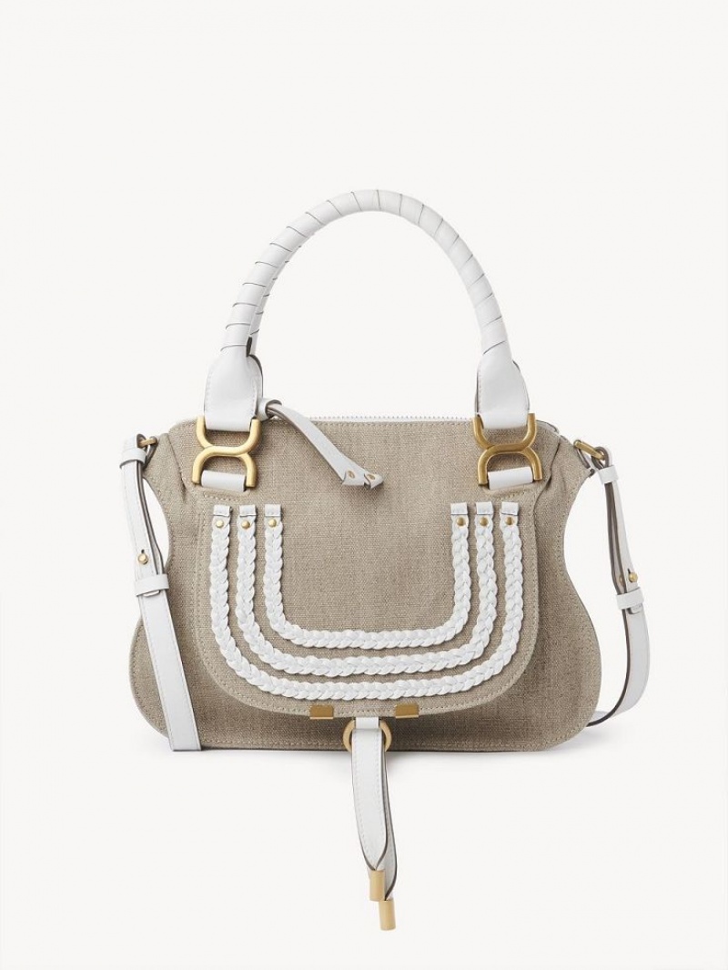 Chloe Marcie Small Double Carry Crossbody Bags White | CHE-SR13595