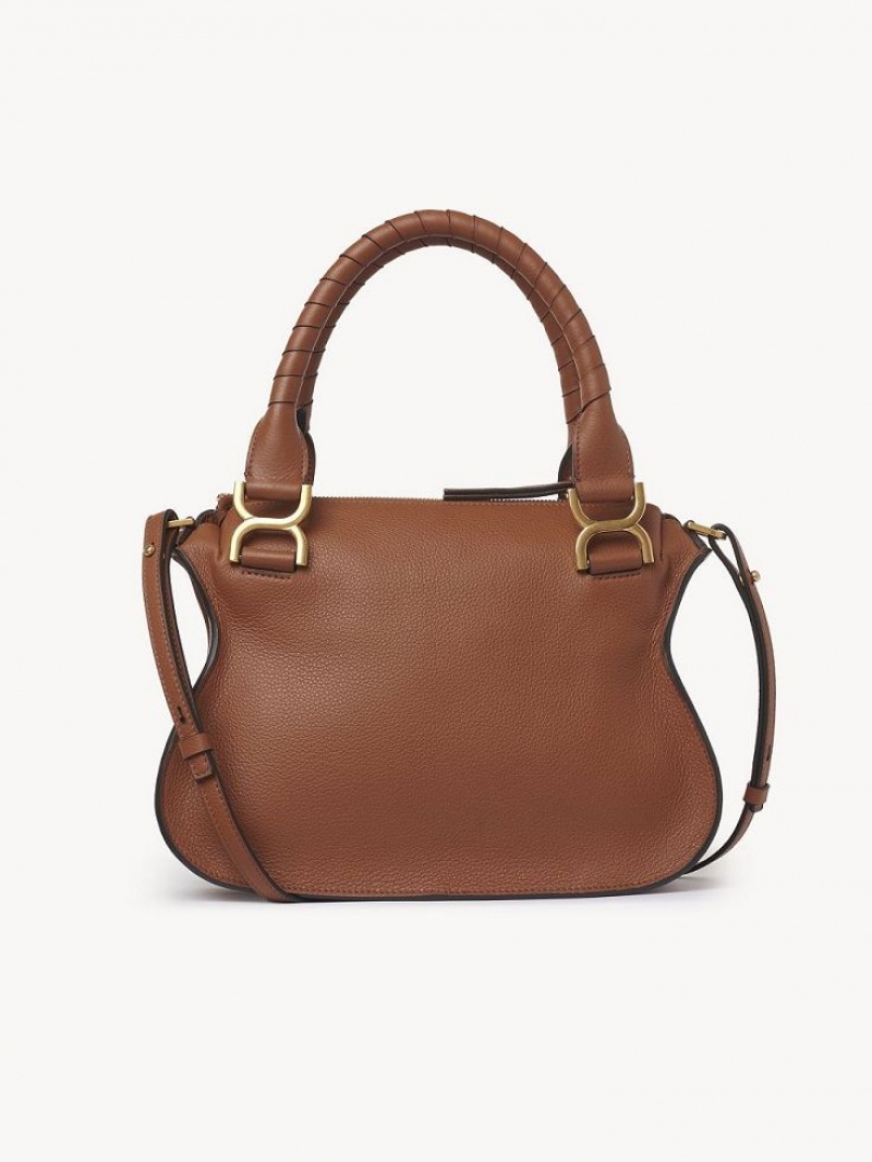 Chloe Marcie Small Double Carry Crossbody Bags Tan | CHE-SR13620