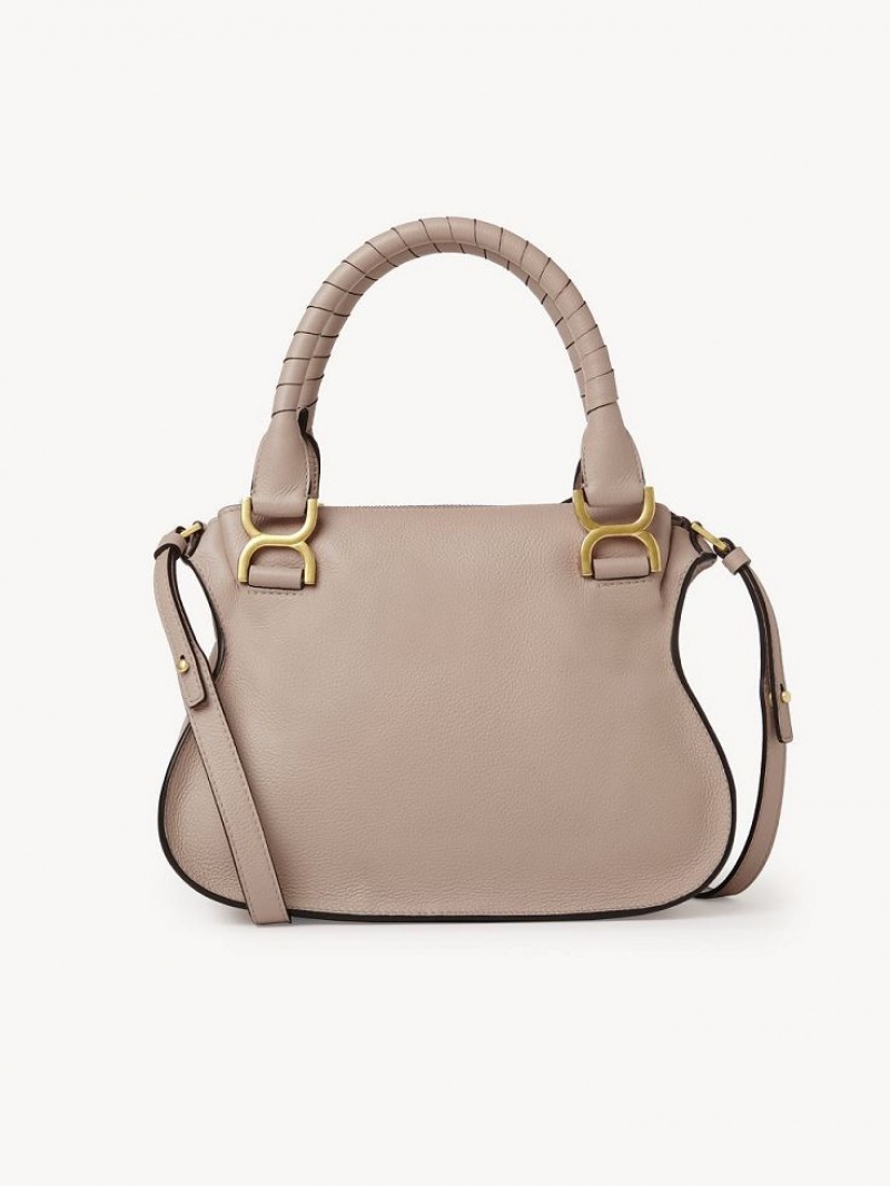 Chloe Marcie Small Double Carry Crossbody Bags Nomad Beige | CHE-SR13621