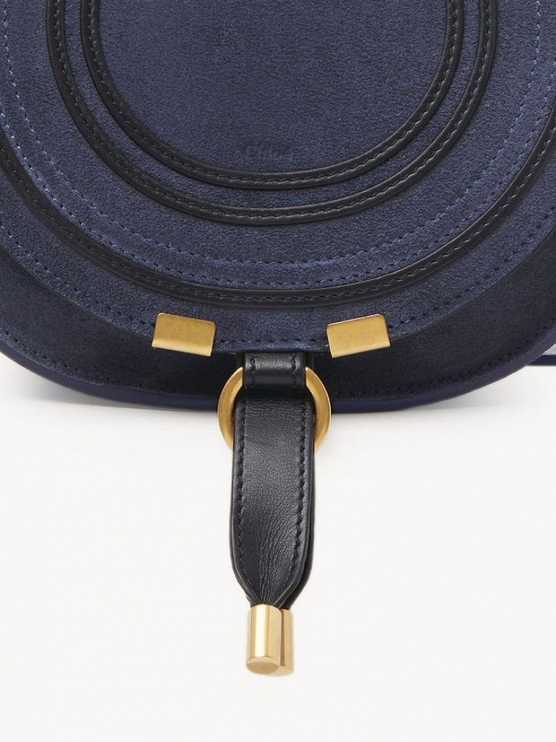 Chloe Marcie Small Saddle Mini Bags GRAPHITE NAVY | CHE-SR13685