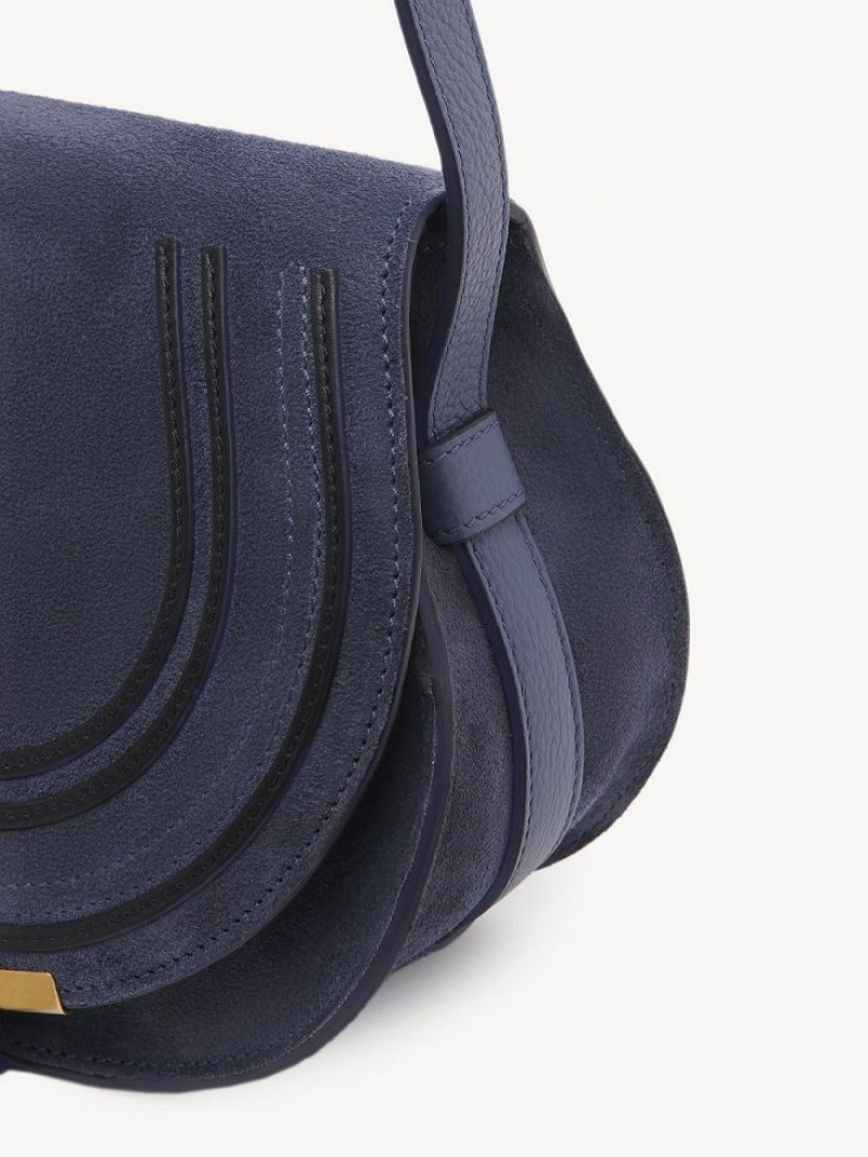 Chloe Marcie Small Saddle Mini Bags GRAPHITE NAVY | CHE-SR13685