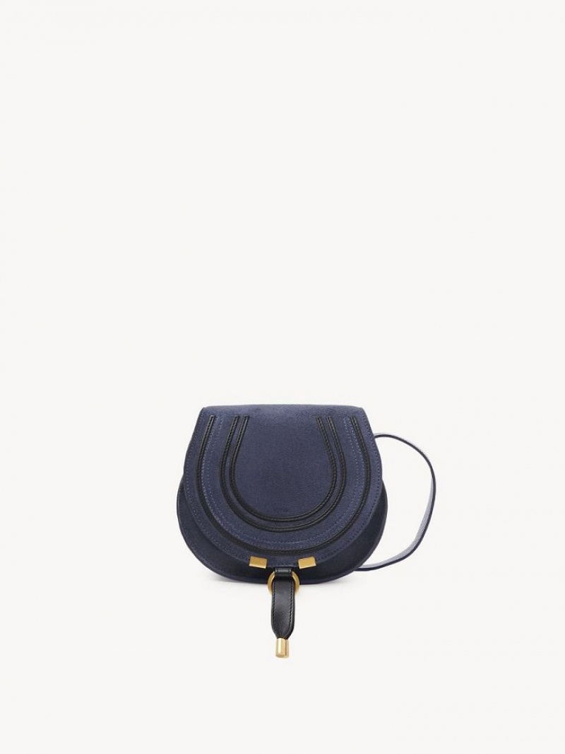 Chloe Marcie Small Saddle Mini Bags GRAPHITE NAVY | CHE-SR13685