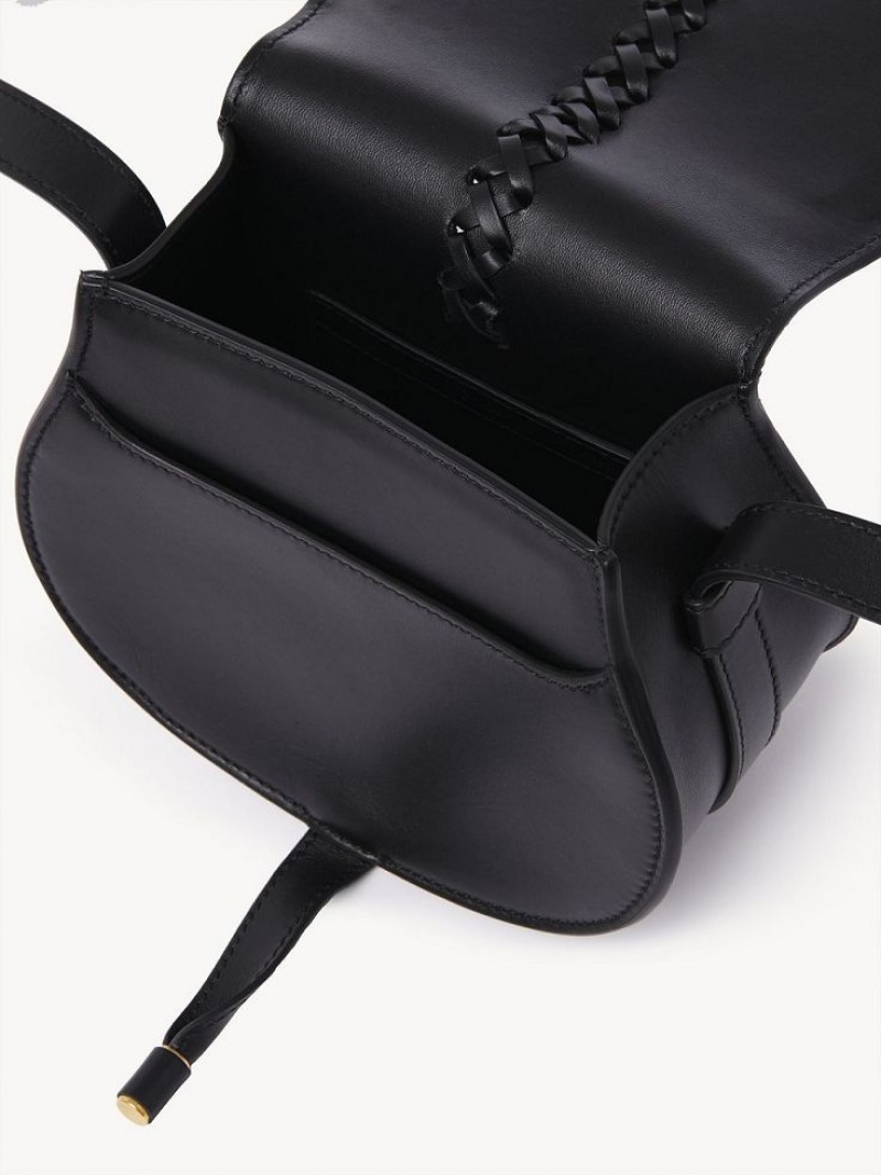 Chloe Marcie Small Saddle Shoulder Bags Black | CHE-SR13413