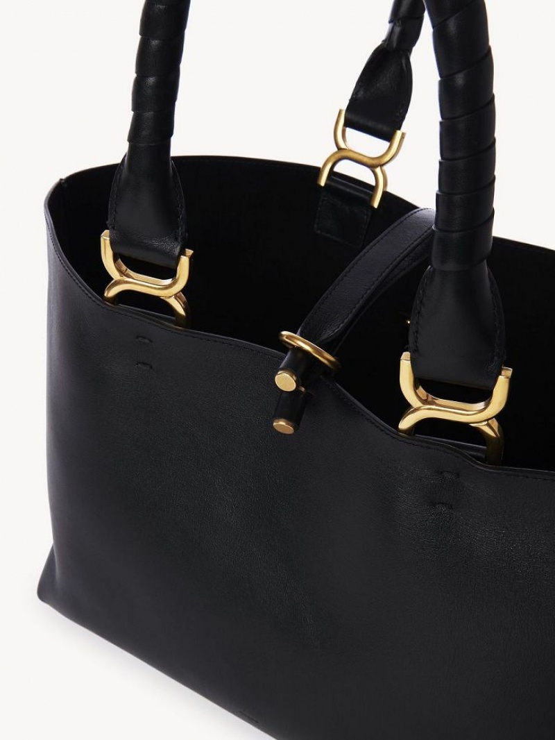 Chloe Marcie Small Tote Bags Black | CHE-SR13389