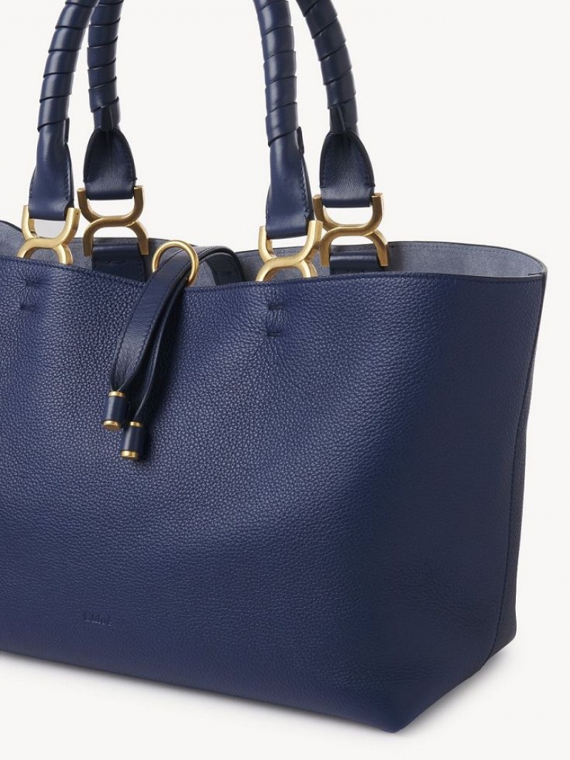 Chloe Marcie Small Tote Bags Night Blue | CHE-SR13334