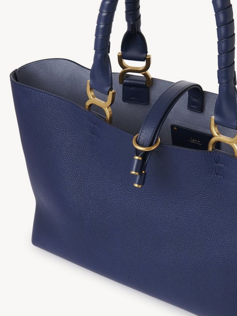 Chloe Marcie Small Tote Bags Night Blue | CHE-SR13334