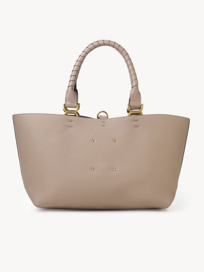 Chloe Marcie Small Tote Bags Nomad Beige | CHE-SR13388