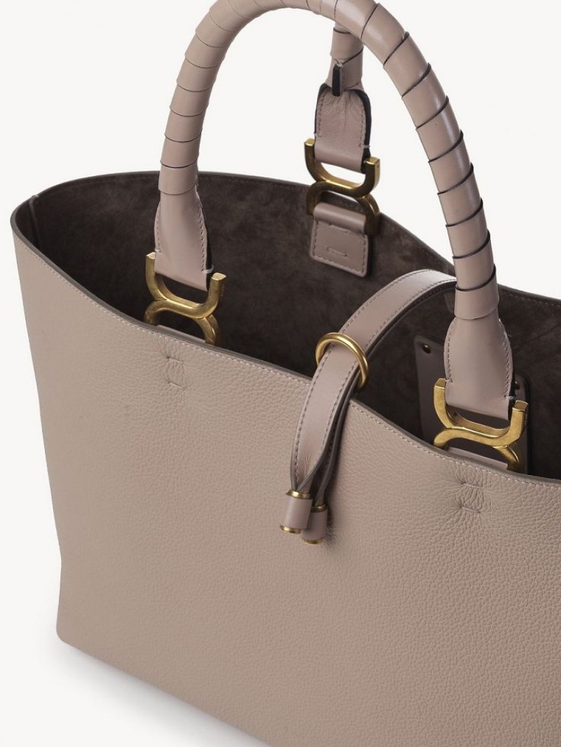 Chloe Marcie Small Tote Bags Nomad Beige | CHE-SR13388