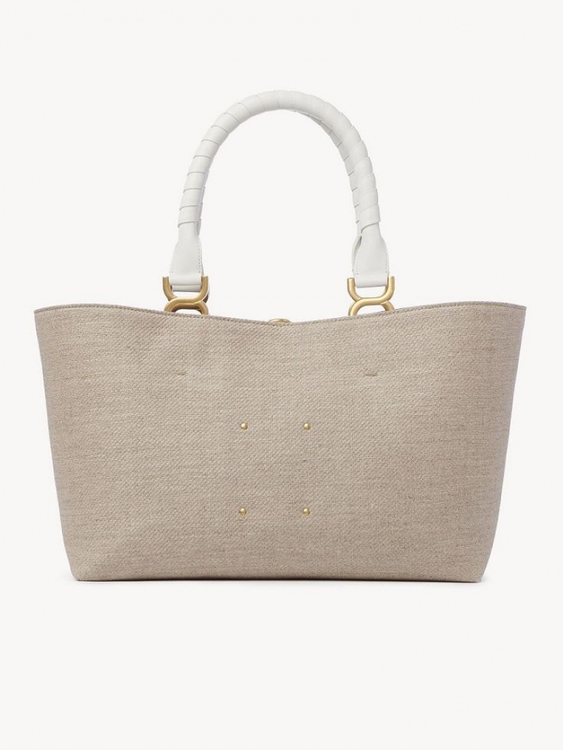 Chloe Marcie Small Tote Bags Sand | CHE-SR13359