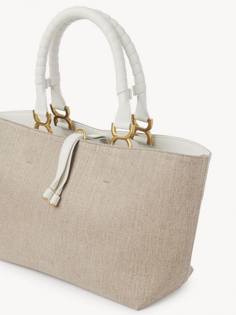 Chloe Marcie Small Tote Bags Sand | CHE-SR13359