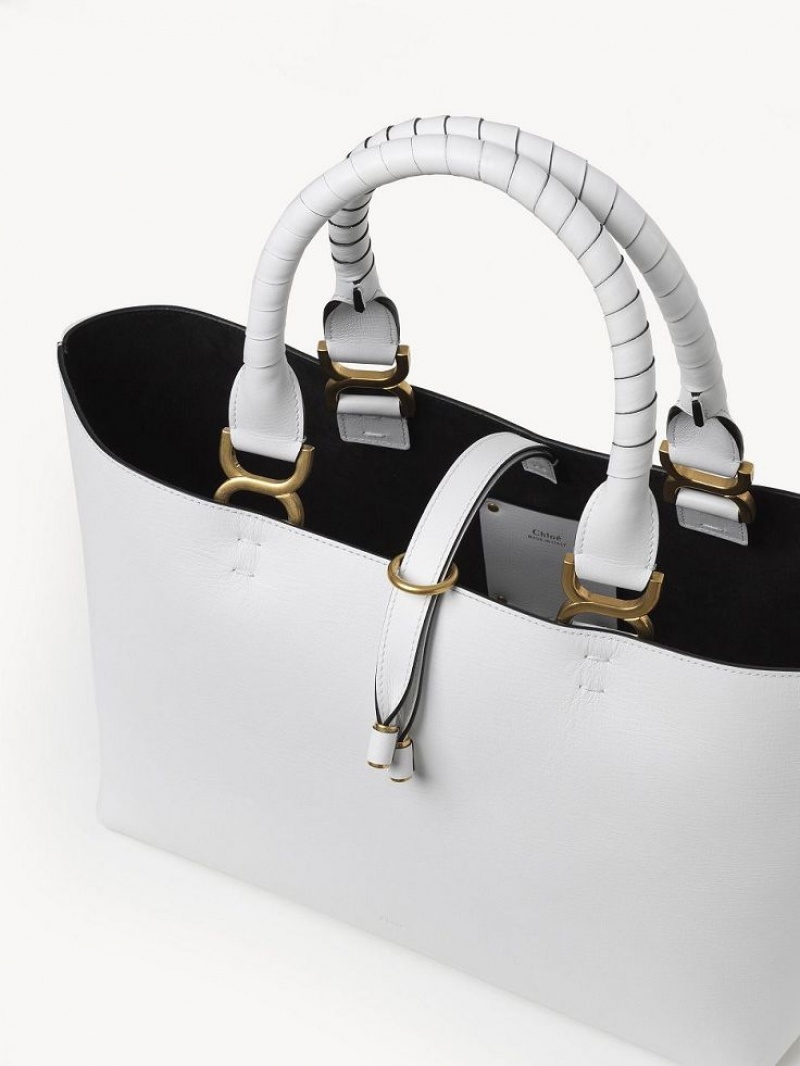 Chloe Marcie Small Tote Bags White | CHE-SR13302