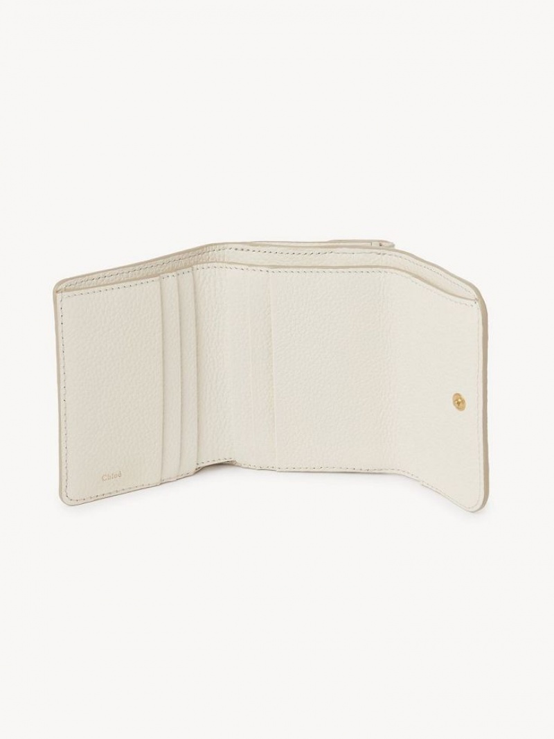 Chloe Marcie Small Tri-fold Compact Wallets MISTY IVORY | CHE-SR14295