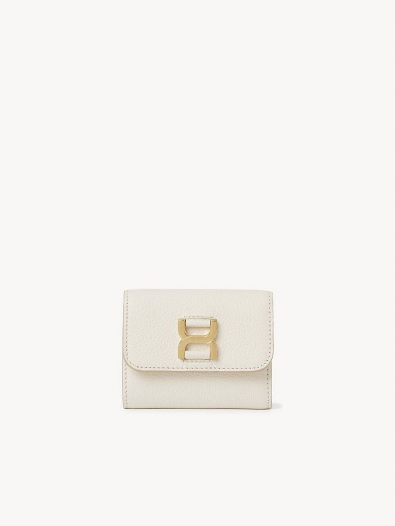 Chloe Marcie Small Tri-fold Compact Wallets MISTY IVORY | CHE-SR14295