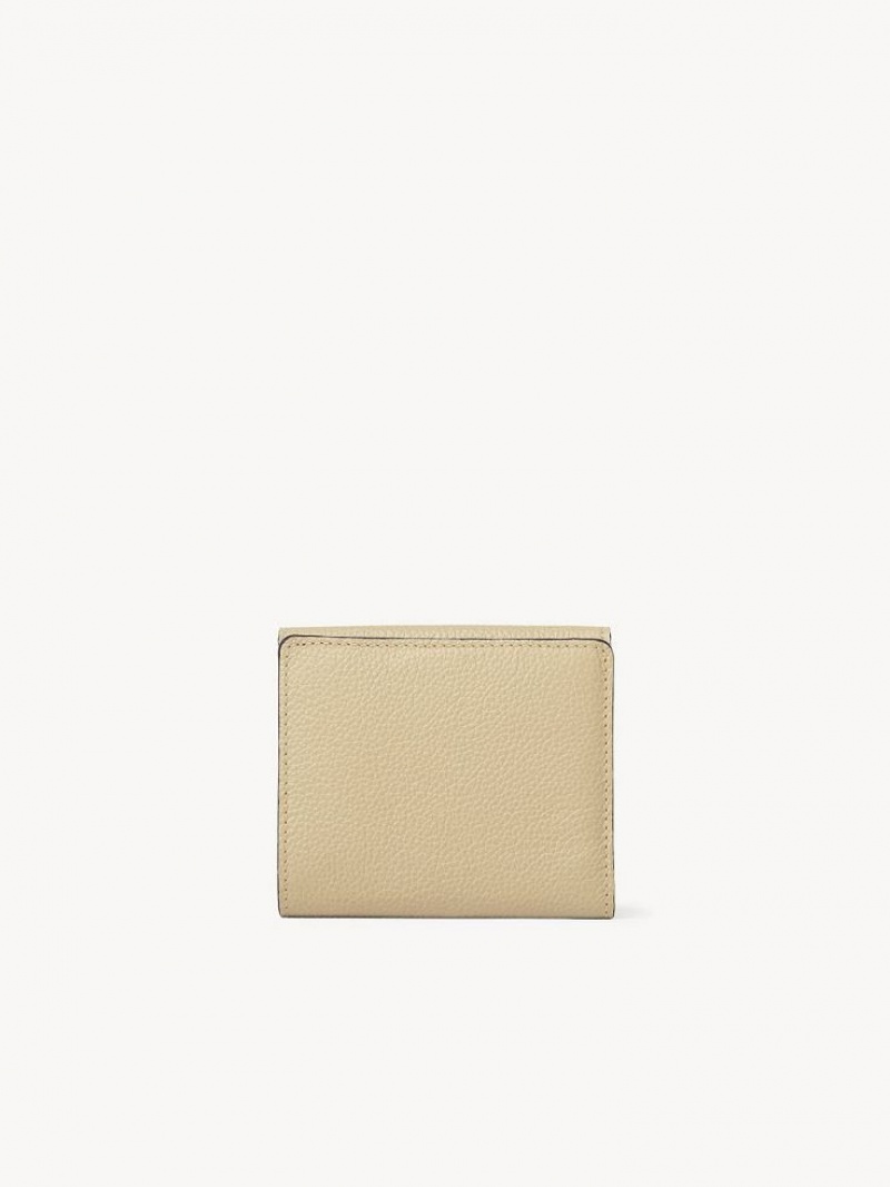 Chloe Marcie Square Compact Wallets Root Beige | CHE-SR14280