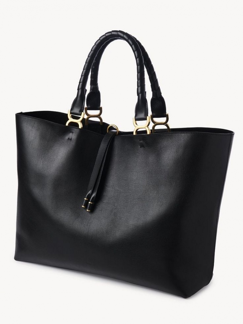 Chloe Marcie Tote Bags Black | CHE-SR13341