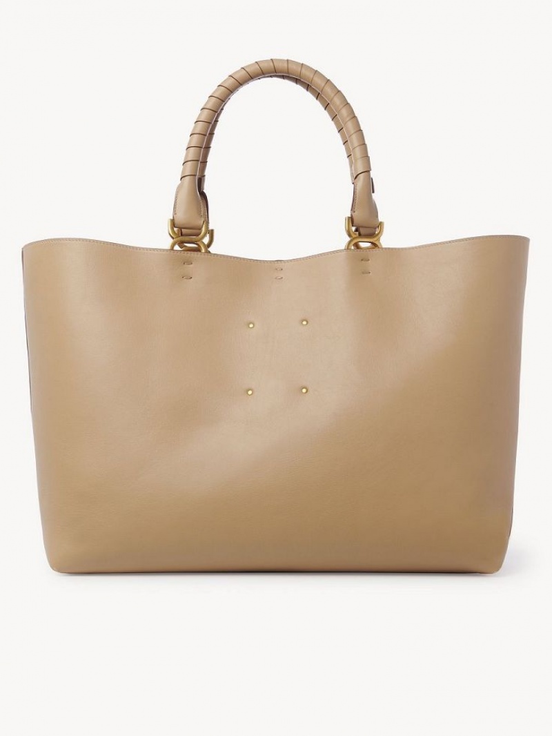 Chloe Marcie Tote Bags Seed Brown | CHE-SR13301