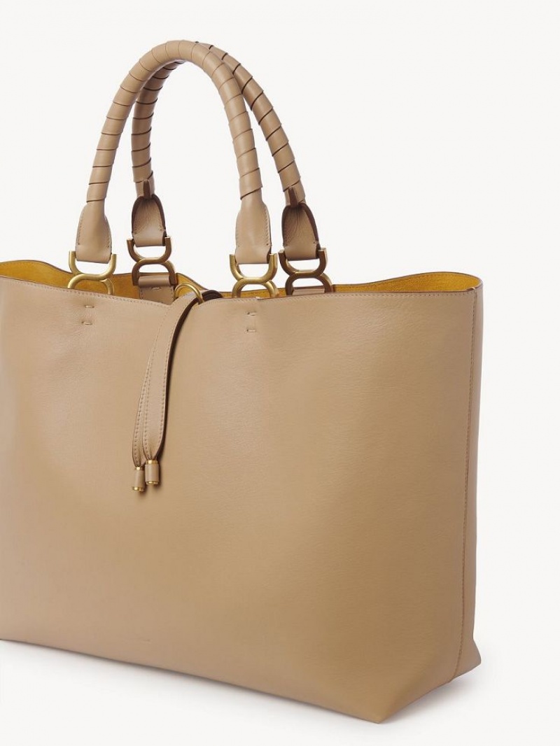 Chloe Marcie Tote Bags Seed Brown | CHE-SR13301