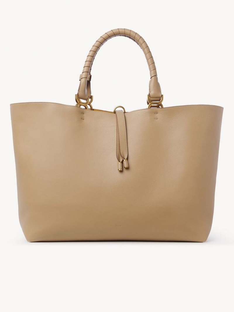 Chloe Marcie Tote Bags Seed Brown | CHE-SR13301