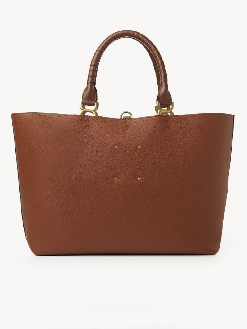 Chloe Marcie Tote Bags Tan | CHE-SR13342