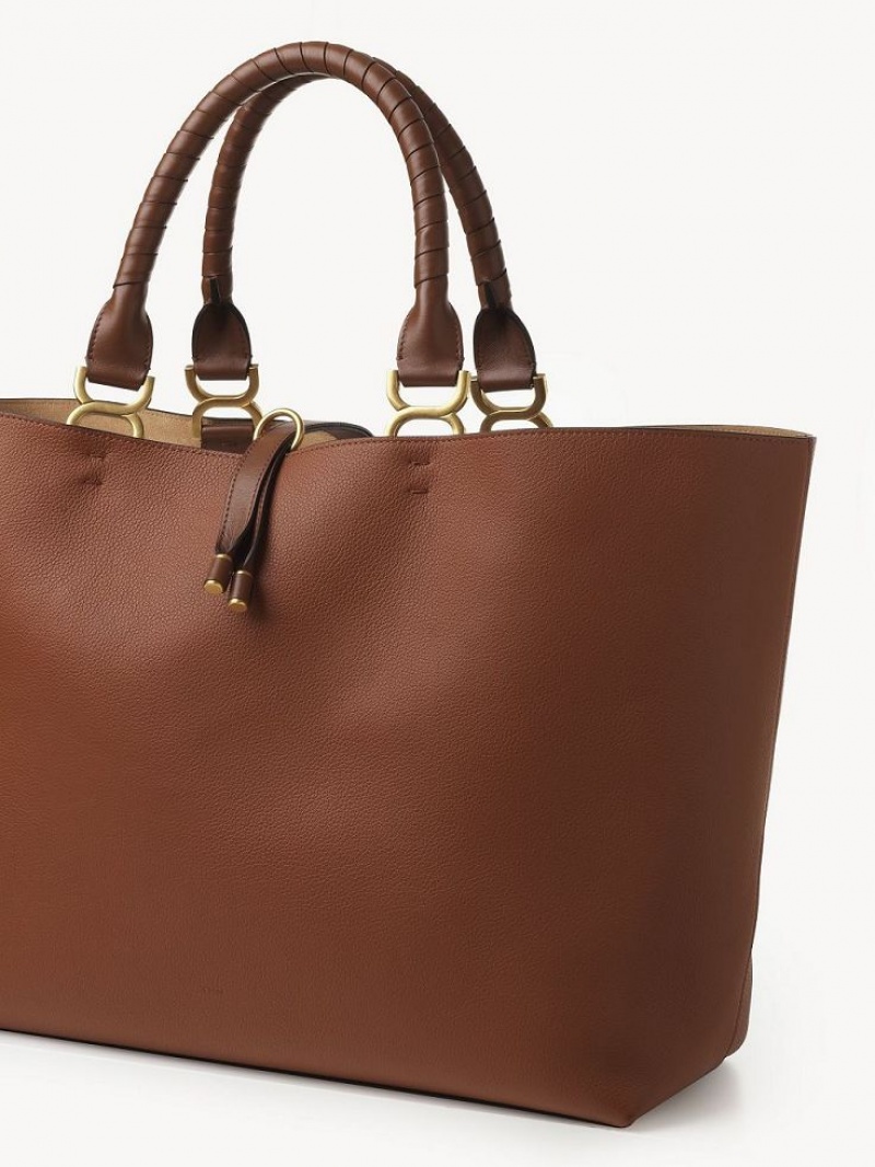 Chloe Marcie Tote Bags Tan | CHE-SR13342