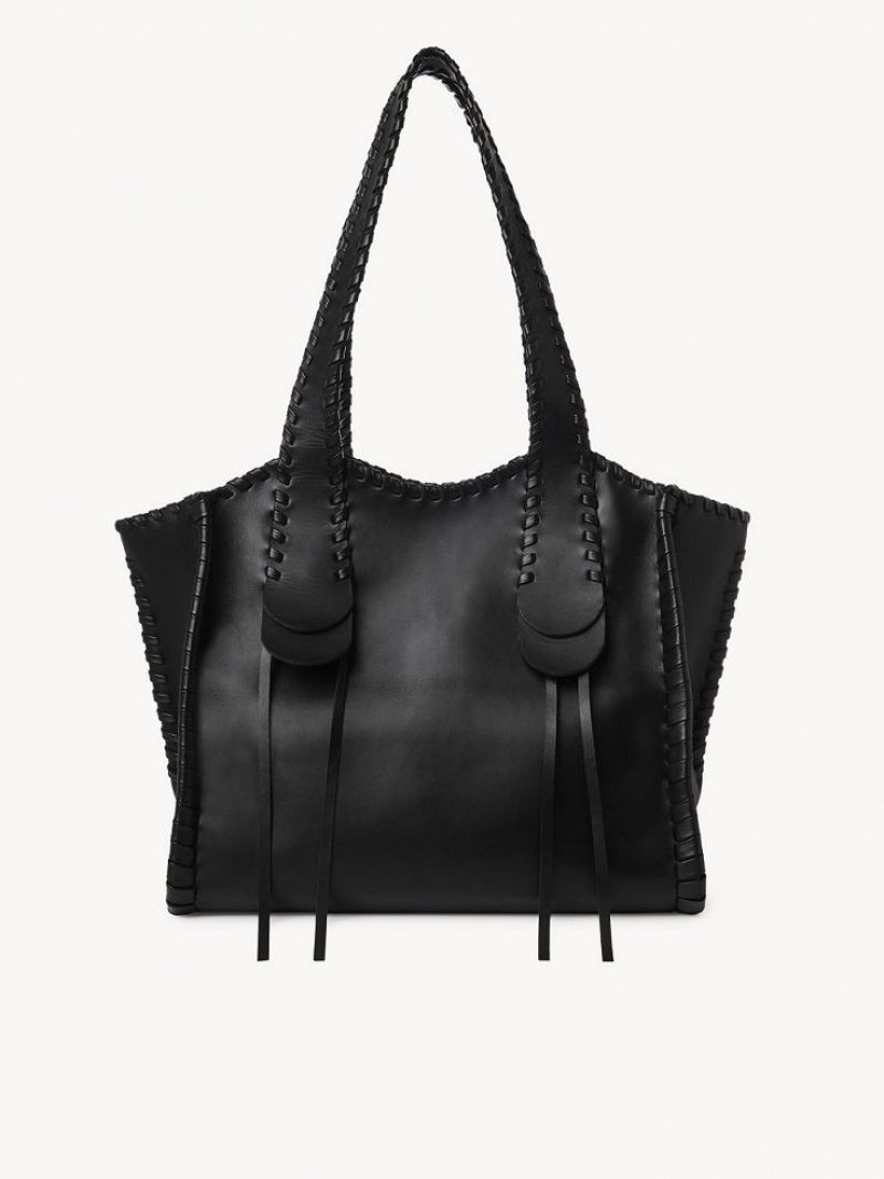 Chloe Medium Mony Tote Bags Black | CHE-SR13378