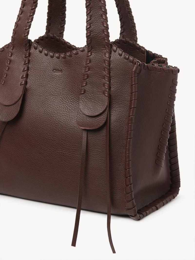 Chloe Medium Mony Tote Bags Chocolate | CHE-SR13380