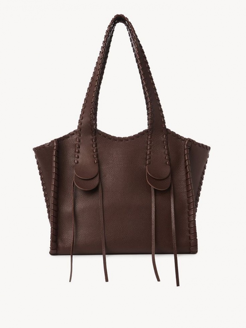 Chloe Medium Mony Tote Bags Chocolate | CHE-SR13380