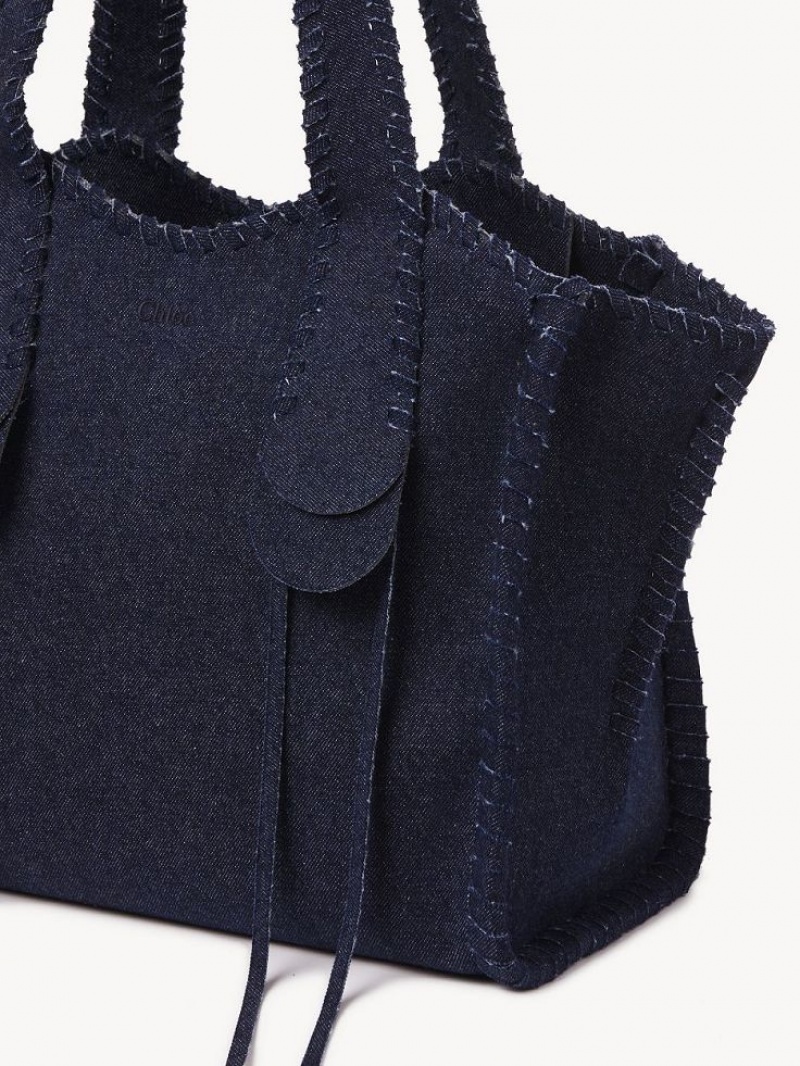 Chloe Medium Mony Tote Bags Denim | CHE-SR13309