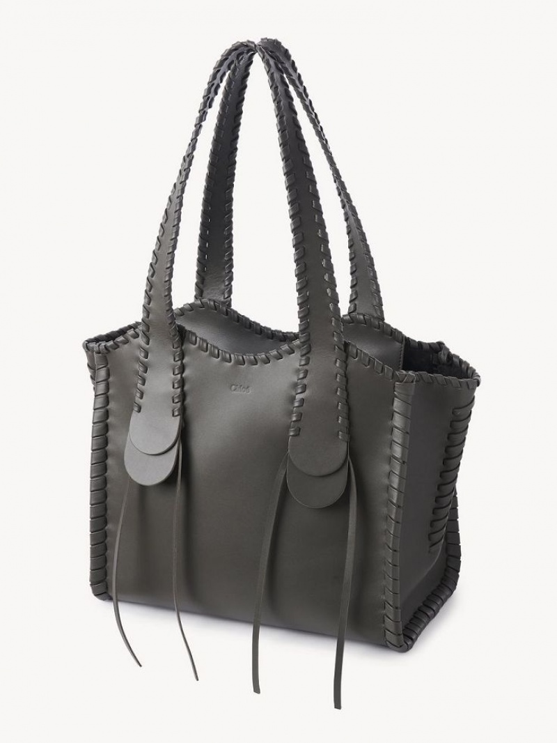 Chloe Medium Mony Tote Bags Elephant Grey | CHE-SR13399