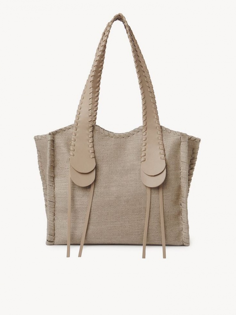 Chloe Medium Mony Tote Bags Sand | CHE-SR13401