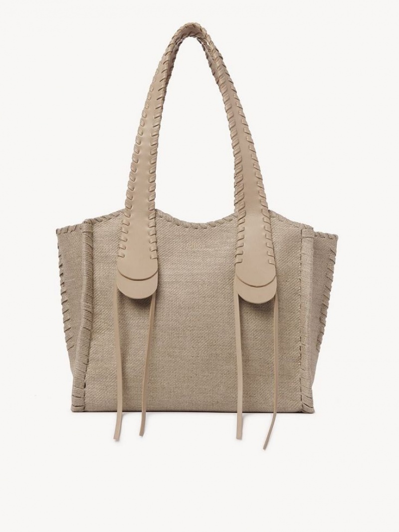 Chloe Medium Mony Tote Bags Sand | CHE-SR13401