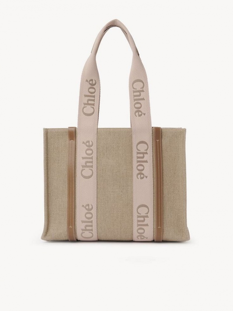 Chloe Medium Woody Tote Bags BLUSHY BEIGE | CHE-SR13385