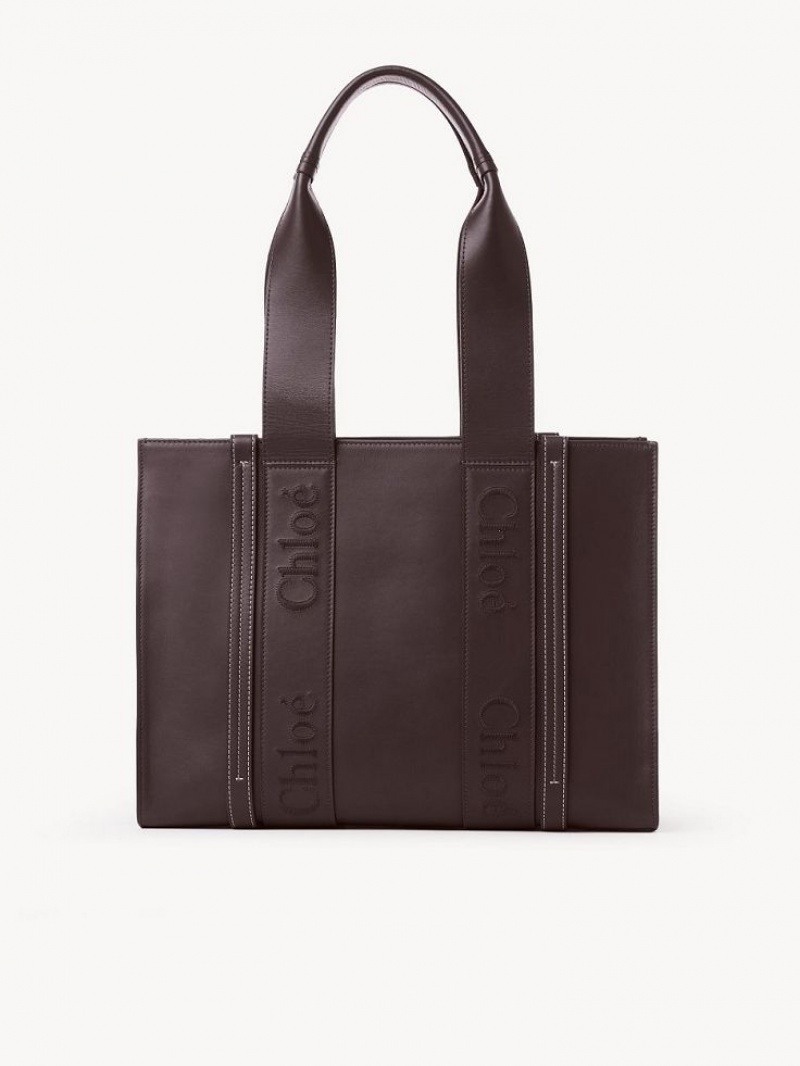 Chloe Medium Woody Tote Bags DEEP VIOLINE | CHE-SR13394