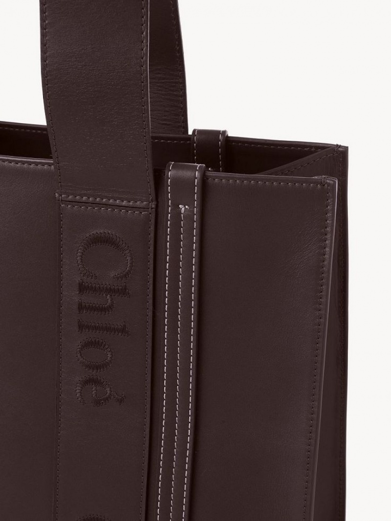 Chloe Medium Woody Tote Bags DEEP VIOLINE | CHE-SR13394