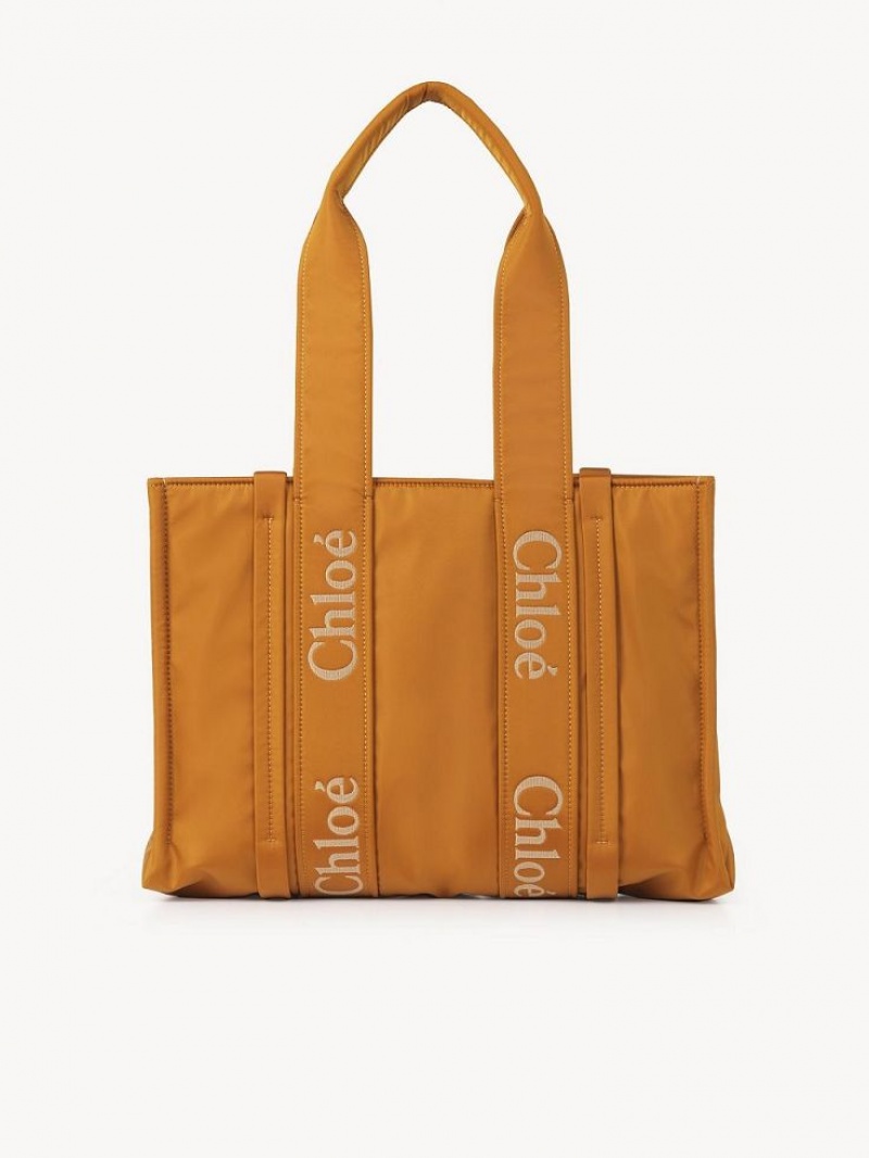 Chloe Medium Woody Tote Bags GOLDEN YELLOW | CHE-SR13287