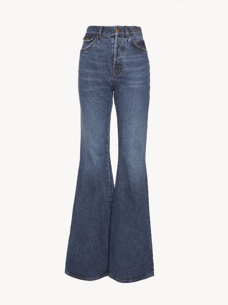 Chloe Merapi Flare Jeans Dusky Blue | CHE-SR14010