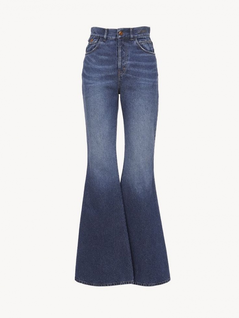 Chloe Merapi Flare Jeans Faded Denim | CHE-SR14018