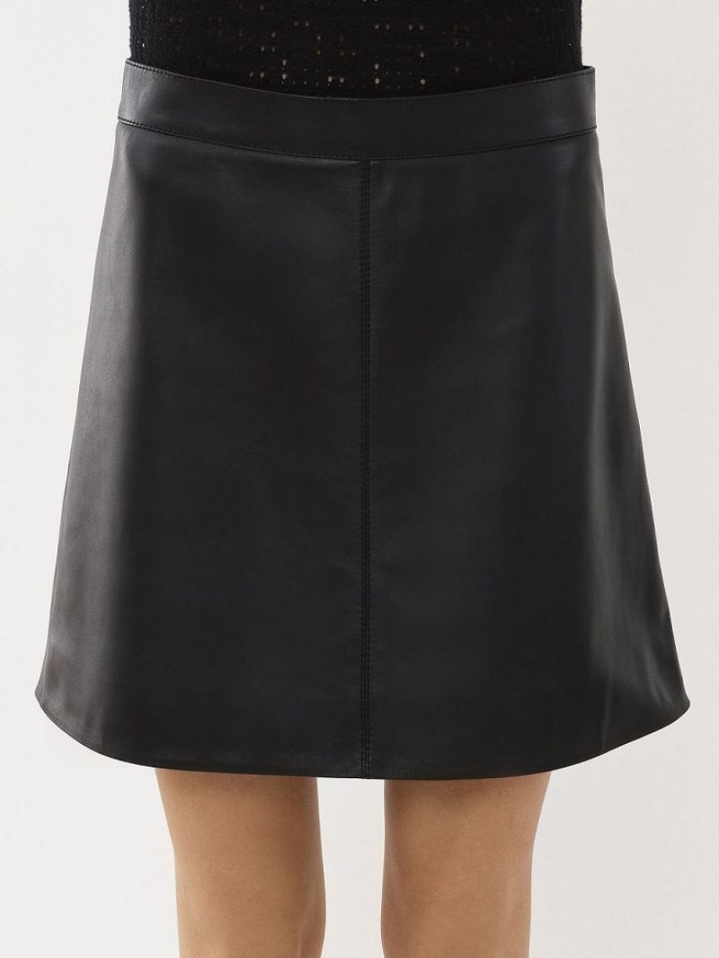 Chloe Mini Skirt Leather Black | CHE-SR14112