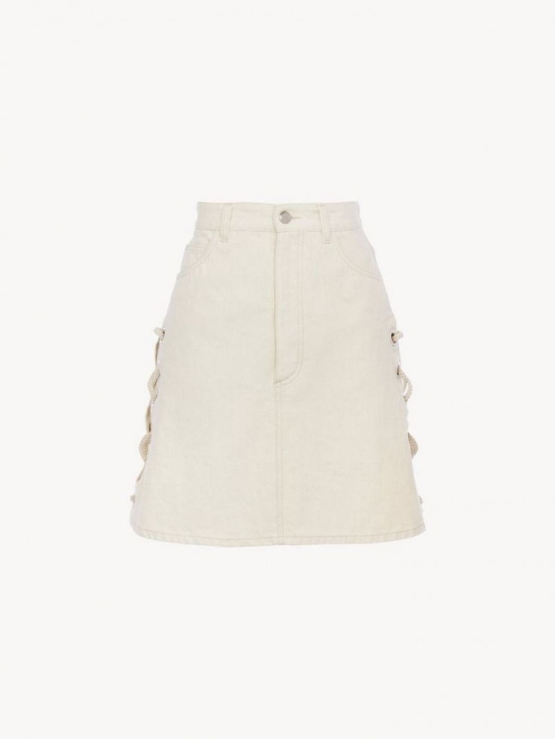 Chloe Mini Skirts Iconic Milk | CHE-SR14071