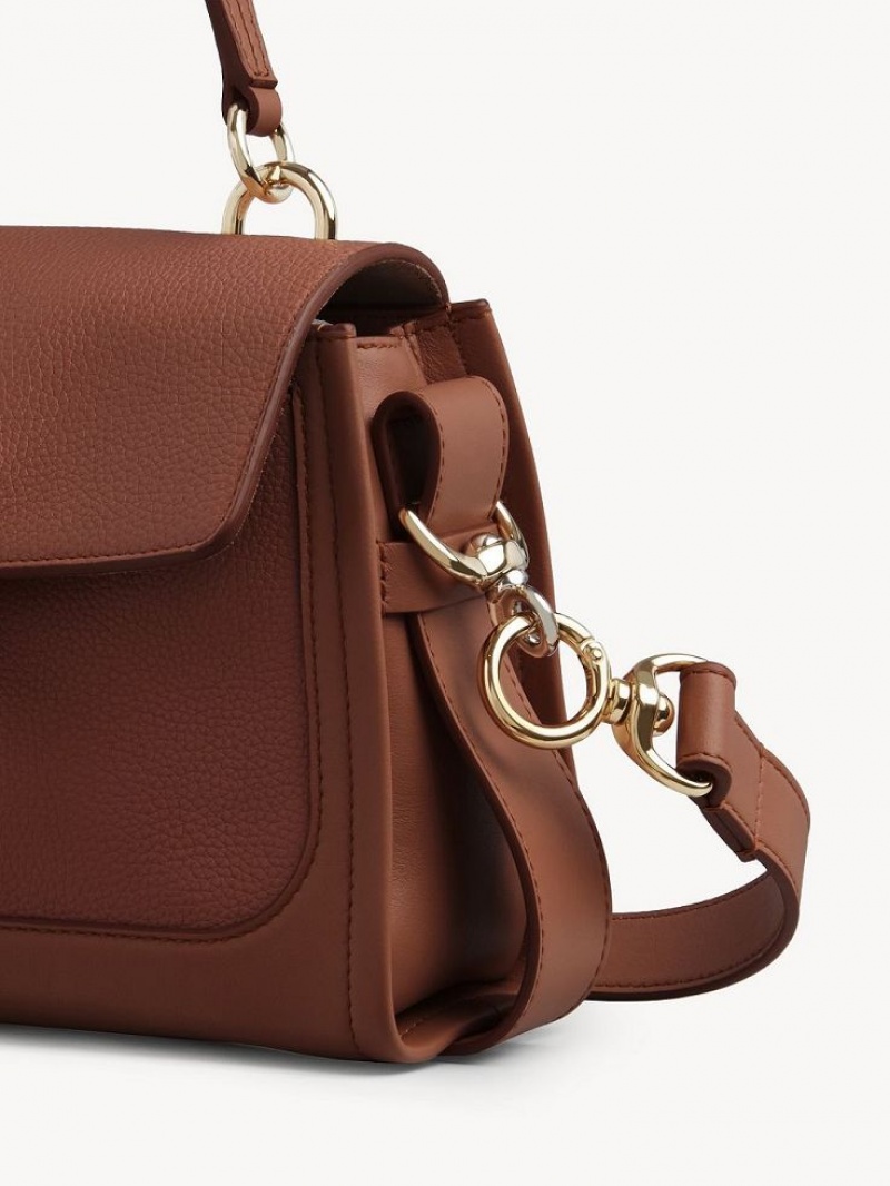 Chloe Mini Tess Day Crossbody Bags Sepia Brown | CHE-SR13479