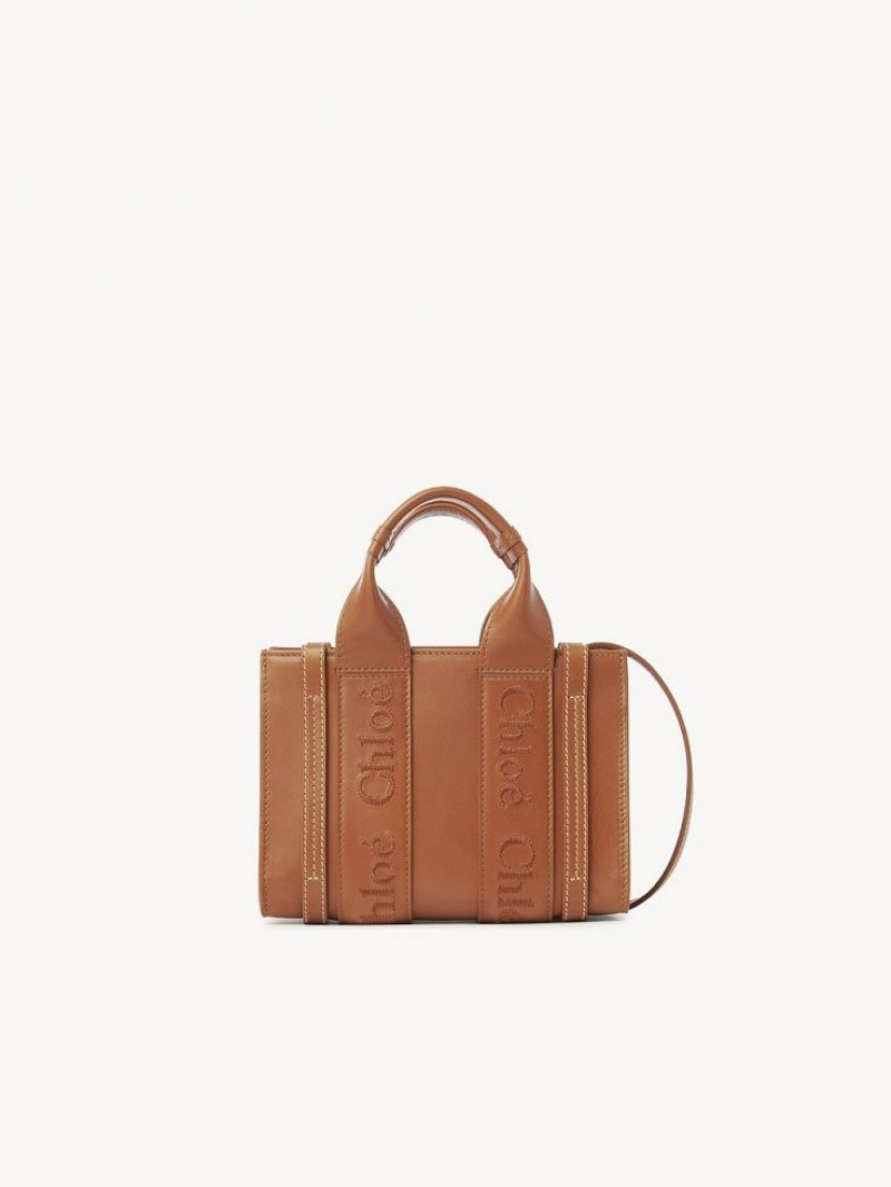 Chloe Mini Woody Crossbody Bags Caramel | CHE-SR13559