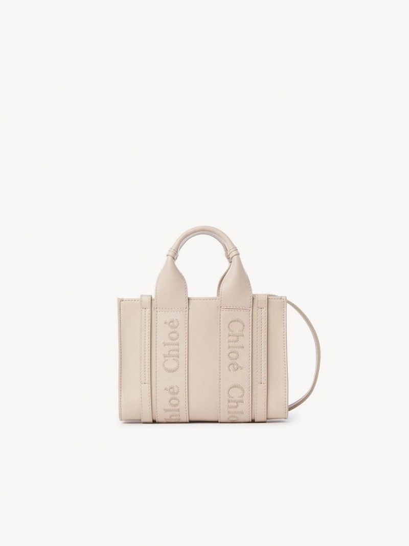 Chloe Mini Woody Crossbody Bags Cement Pink | CHE-SR13562