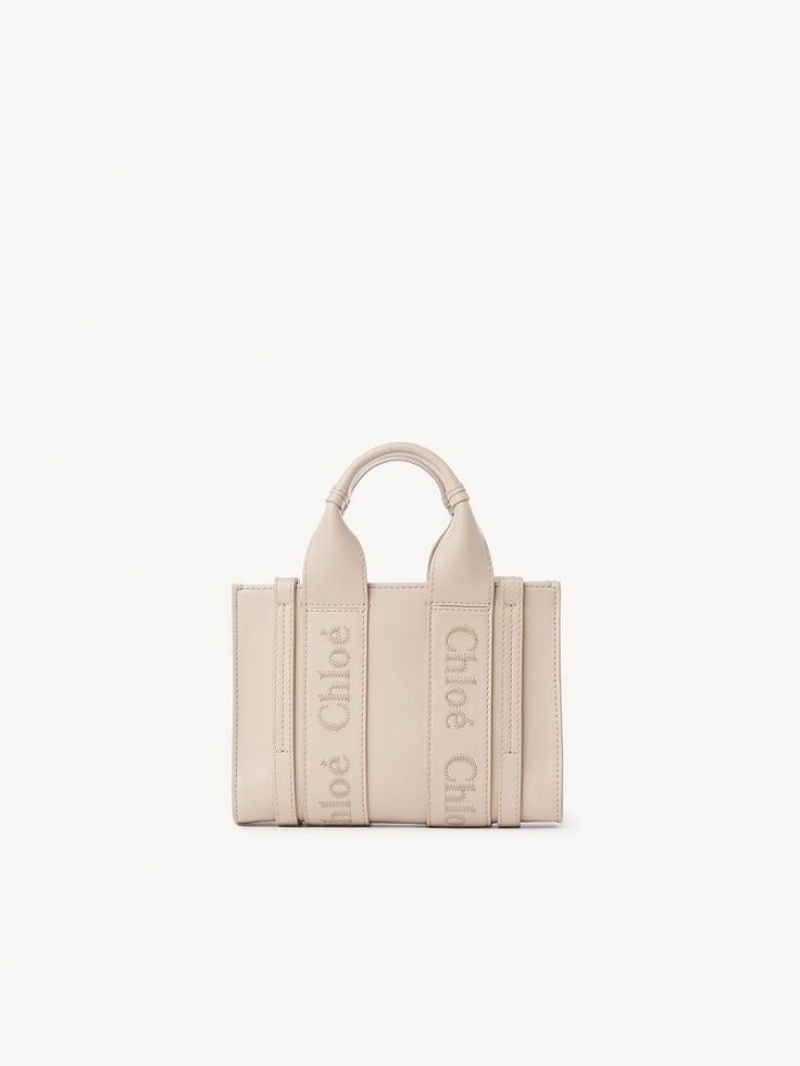 Chloe Mini Woody Crossbody Bags Cement Pink | CHE-SR13562