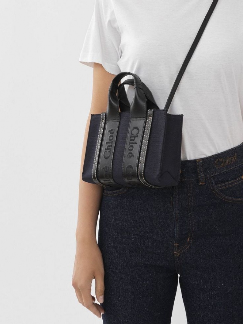 Chloe Mini Woody Crossbody Bags DEEP DENIM | CHE-SR13548