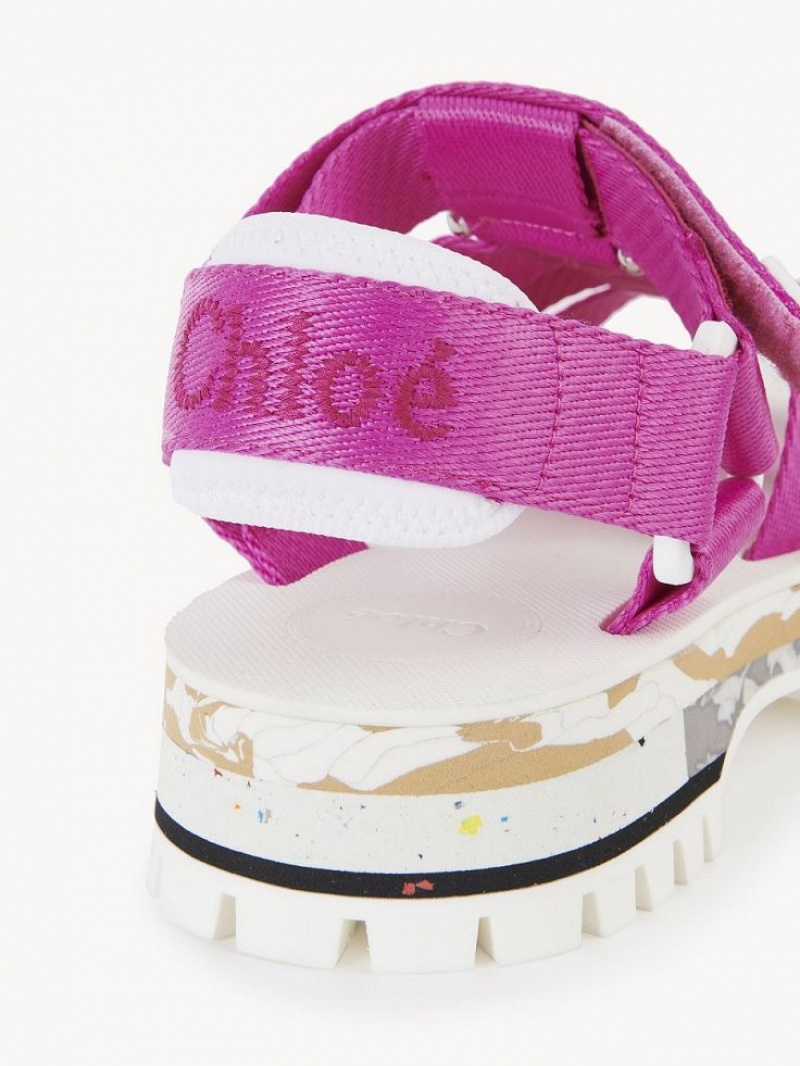 Chloe Nikie Active Flat Sandals FIZZY PINK | CHE-SR14177