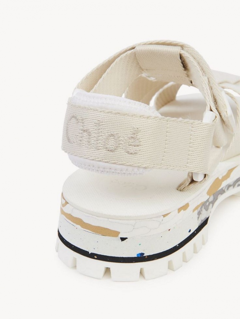 Chloe Nikie Active Flat Sandals PEARLY GREY | CHE-SR14178